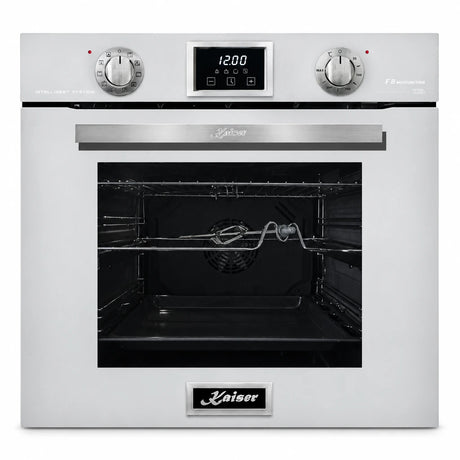 Kaiser 79L Grand Chef white and black 60cm multifunction electric oven with digital display and metal controls