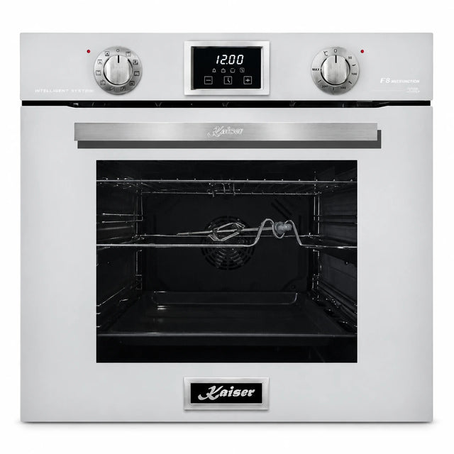 Kaiser 79L Grand Chef white and black 60cm multifunction electric oven with digital display and metal controls
