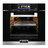 Kaiser EH 6344 79L black built-in electric oven with TFT display and metallic handle on white background