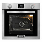 Kaiser EG 6372 79-litre built-in stainless-steel gas-electric oven with black glass door and digital display