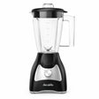 Decakila 1.5L black stand blender with transparent jug and rotary control on a white background