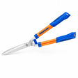 Wadfow WPR2301 550mm hedge shear with straight carbon-steel blades, orange handles and blue grips on white background