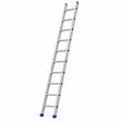 Wadfow WLD6H10 10-step straight aluminium ladder with blue feet on a white background