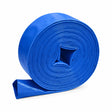 Wadfow blue 2-inch PVC lay-flat hose WPFH0210 coiled on a white background