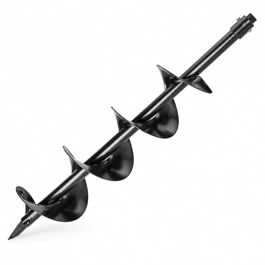 Wadfow WDZ1A62-2 300 mm by 800 mm black earth auger bit on a white background