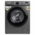 Luxell LW7MAC-2(J) dark grey 7kg front-load steam inverter washing machine on a white background