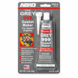 ABRO Grey 999 85g neutral-cure RTV silicone gasket maker in original retail blister packaging on a white background