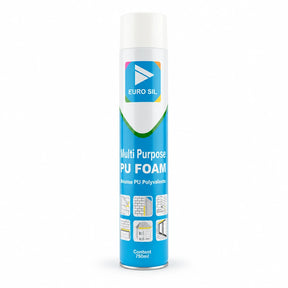 EuroSil Multi Purpose PU Foam 750ml aerosol can on a white background.