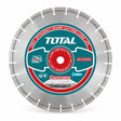 Total TAC2144053 405mm laser-welded diamond concrete floor-saw disc on white background.