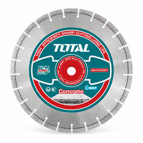 Total TAC2144053 405mm laser-welded diamond concrete floor-saw disc on white background.