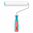 Total THT8594D 230mm acrylic paint roller with white cover and turquoise handle on a white background
