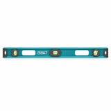 Total TMT212026 120cm turquoise magnetic aluminium spirit level with three bubble vials on a white background