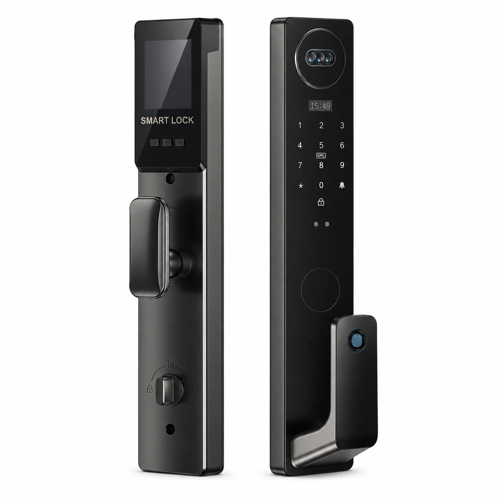 Supply Master C13-6085 waterproof smart lock exterior and interior assemblies on a white background