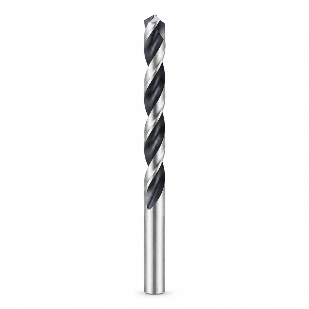 Ingco 14 mm HSS4341 black-flute twist drill bit DBT1201404 on white background