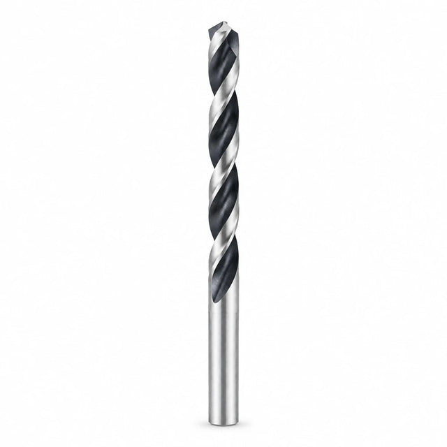Ingco 14 mm HSS4341 black-flute twist drill bit DBT1201404 on white background