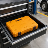 Closed Ingco deep impact socket set stored in a professional fleet workshop tool chest