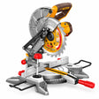 Ingco CMSLI20212 20V cordless 210mm sliding mitre saw shown assembled on a white background