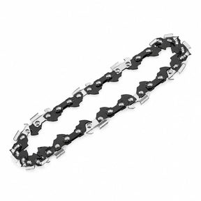 Ingco 5-inch replacement saw chain for a compact cordless pruning saw shown alone on a white background.