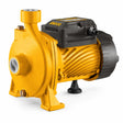Ingco CPM37068 0.5HP centrifugal water pump with yellow housing and black copper-wire motor on white background