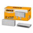 Ingco AST18251 box of 2,500 25 mm 18-gauge crown staples on a white background