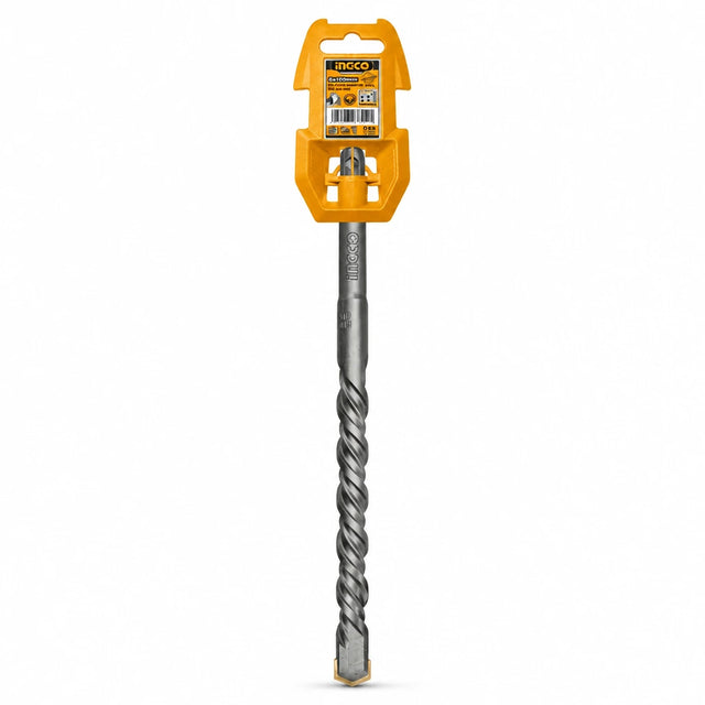 Ingco SDS Plus 6 x 160 mm masonry drill bit with carbide tip and yellow holder on white background