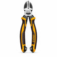 Ingco HHLDCP28168 6-inch Cr-V high-leverage diagonal pliers with black and yellow TPR handles on white