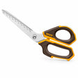 Ingco HSCRS25088 10-inch construction scissors with serrated stainless-steel blade and ruler markings on white background