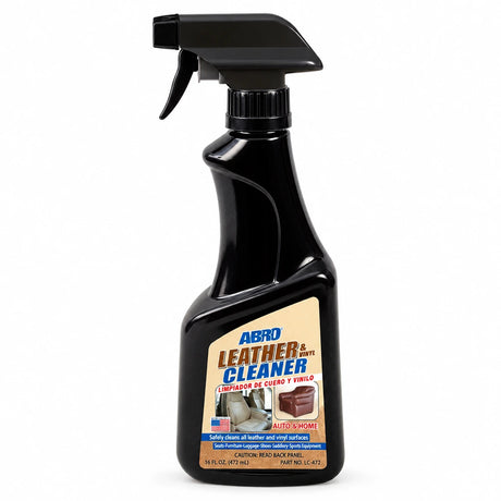 Abro LC-472 Leather and Vinyl Cleaner 472 ml black trigger spray bottle on a soft white background