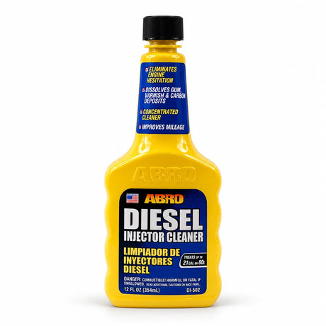 Abro DI-502 Diesel Injector Cleaner 354ml bottle standing upright on a clean white background