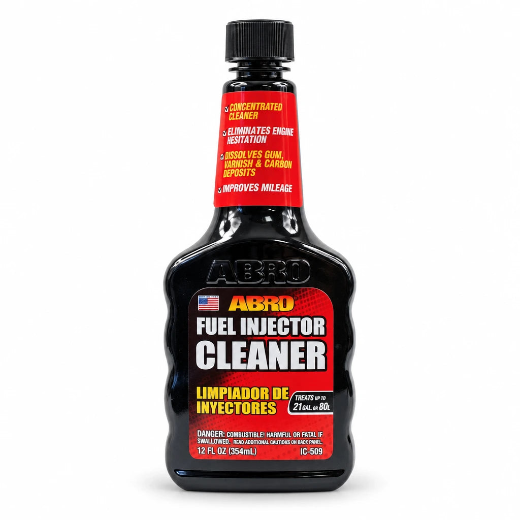 Abro IC-509 354 ml Fuel Injector Cleaner bottle standing upright on a white background