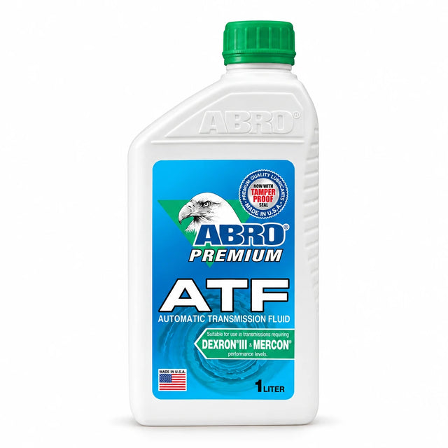 Abro Premium Dexron III Mercon automatic transmission fluid 1 litre bottle on a white background