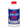 Abro 99 DOT 3 brake fluid bottle with red cap on a clean white background