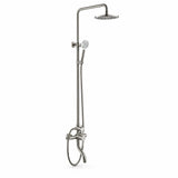 MaxTen ST60-304 satin nickel stainless steel 3-in-1 hot and cold mixer shower set on a white background