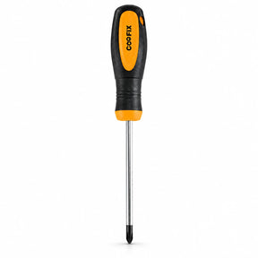 Coofix black and orange Phillips screwdriver with magnetic head on a clean white background