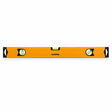 Coofix orange magnetic aluminium spirit level with three bubble vials isolated on a white background