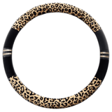 SM Select Interior Comfort & Styling Brown Leopard Print Universal Steering Wheel Cover
