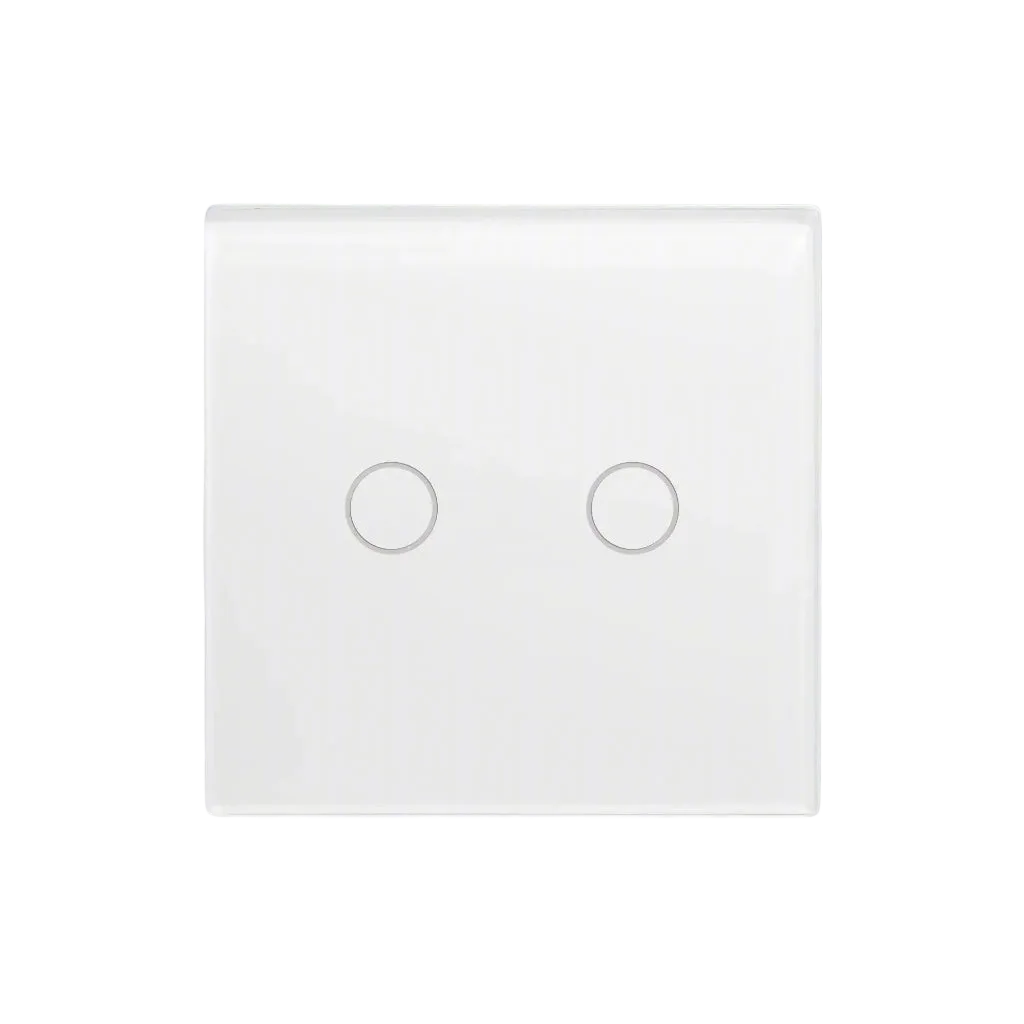 Smart Wi-Fi 2-Gang Touch Light Switch – Voice & App Control | White | DZ
