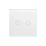 Smart Wi-Fi 2-Gang Touch Light Switch – Voice & App Control | White | DZ
