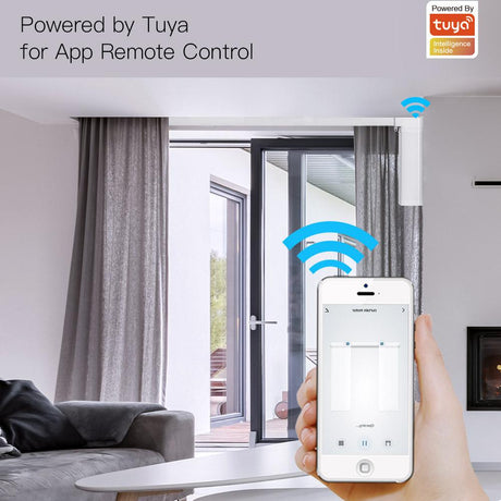 Smart Home Smart Home Smart Wi-Fi Electric Curtain Track Motor – Voice Control, Remote & Manual Operation, 45kg Load Capacity