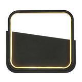 Square Black 3000K LED Flush Wall Light