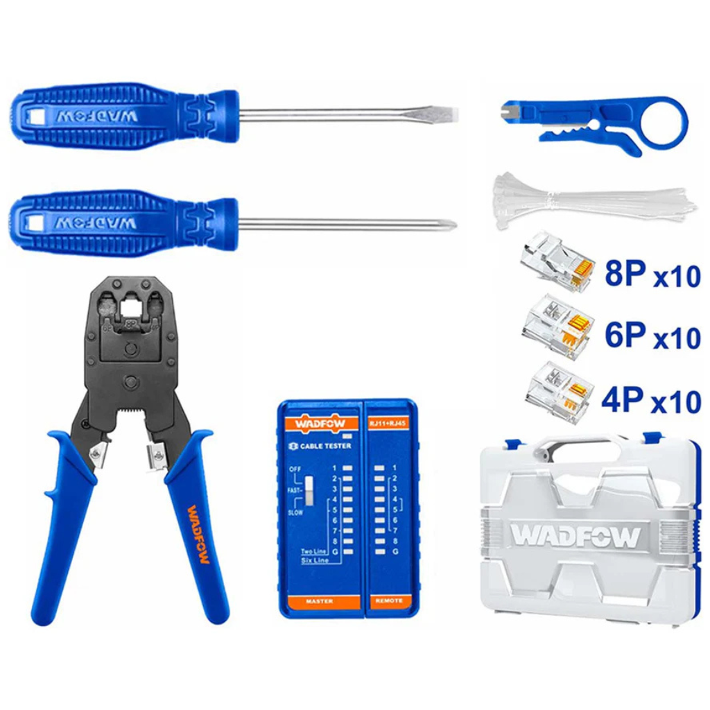 Wadfow 46-Piece Modular Plug Crimper Set -  WHS2B46