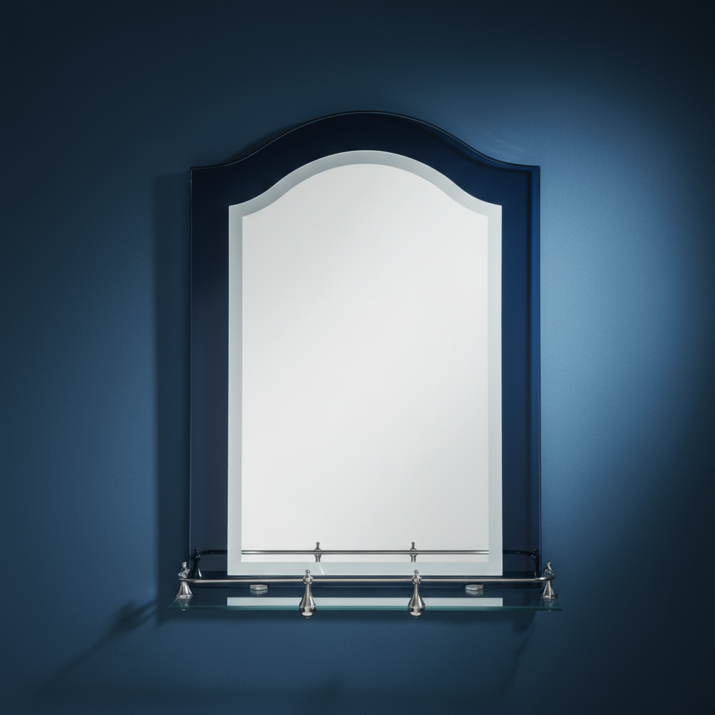 Chelsea Bathroom Mirror with Glass Shelf - 60x45cm