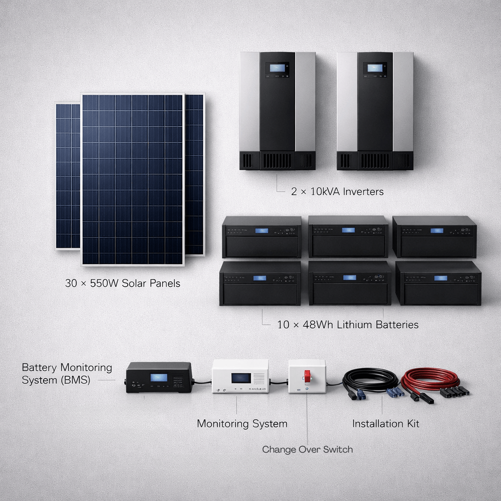 Supply Master Solar Power Systems 20kVA System Solar Power Package