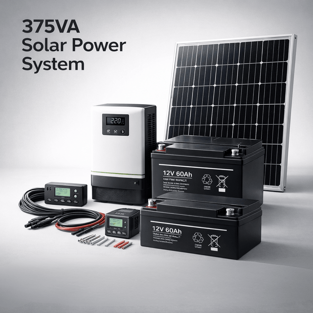 Supply Master Solar Power Systems 375VA System Solar Power Package