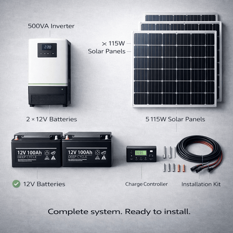 Supply Master Solar Power Systems 500VA System Solar Power Package