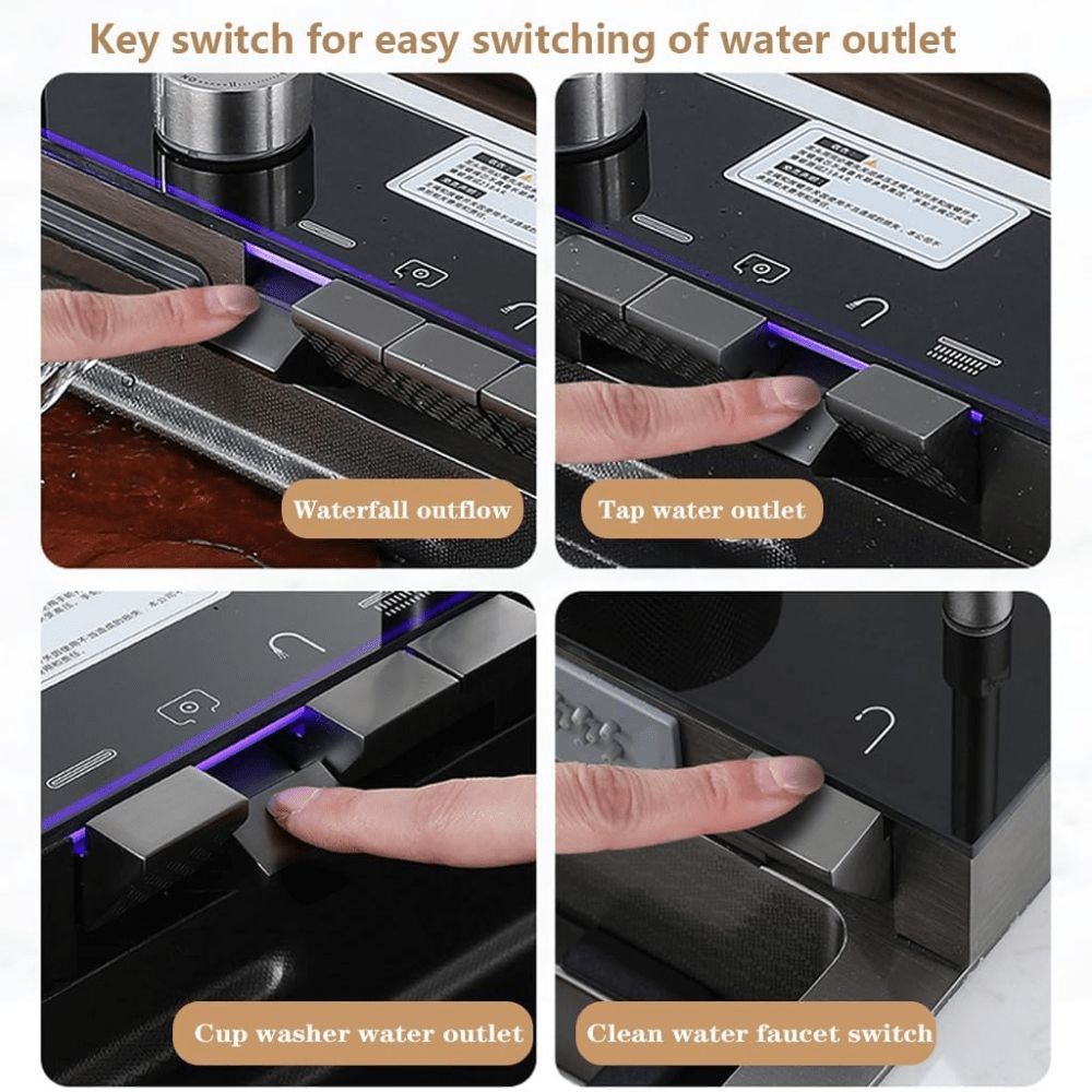 Supply Master Kitchen Sink Black Modern Waterfall Kitchen Stainless Steel Sink 75x46x23cm One Bowl Sink With Tap Extendable And Accessories