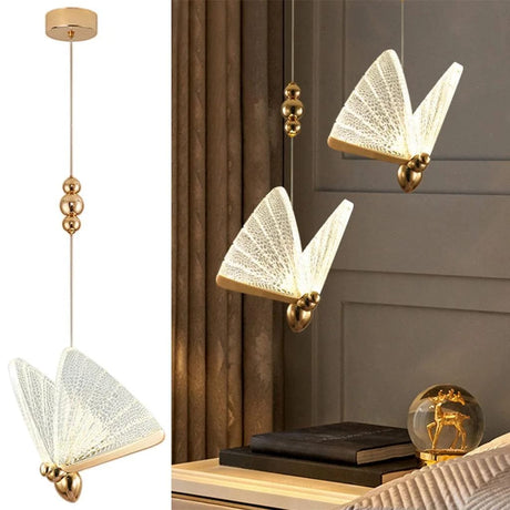 Supply Master Pendant & Chandeliers Enamel Acrylic 12 Head Butterfly Led Hanging Pendant Ceiling Lamp