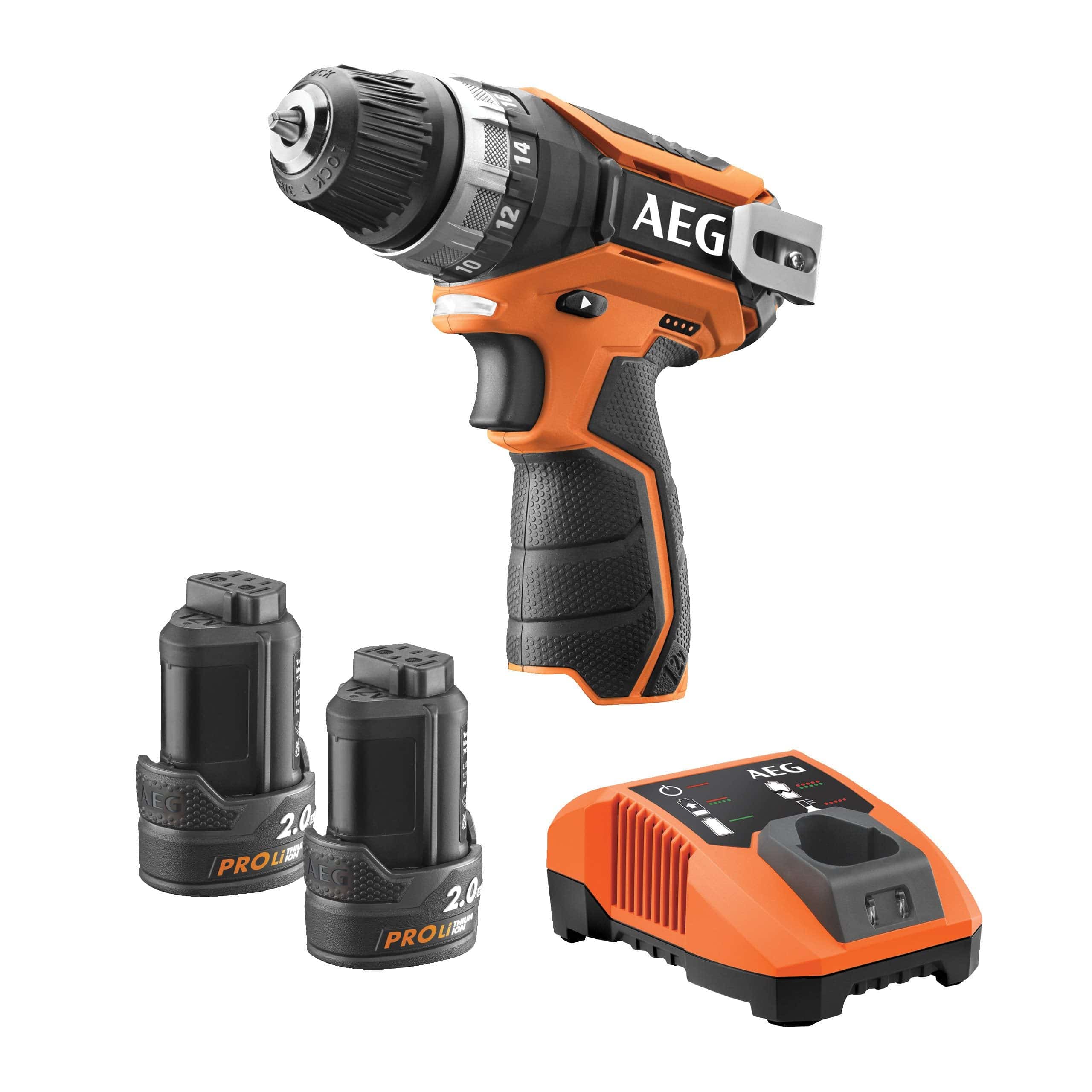 AEG Lithium-Ion Cordless Drill 12V 2.0Ah (BS12C) - Compact Power for Drilling and Fastening in Accra, Ghana | Supply Master Drill Buy Tools hardware Building materials