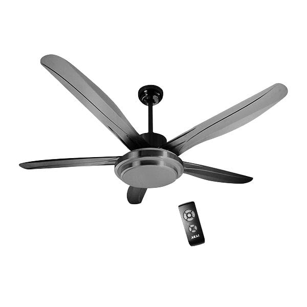 Akai 56" Stainless Steel Ceiling Fan With Remote 65W - EF102A-5665 | Supply Master | Accra, Ghana Fan & Cooler Buy Tools hardware Building materials