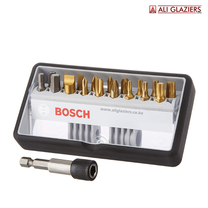 Empower your toolkit with the Bosch 32-Piece Screwdriver Bits Set at SupplyMaster.store in Ghana. Drill Bits Buy Tools hardware Building materials